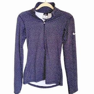 NIKE PRO 1/2 Zip Polka Dot Athletic Pullover